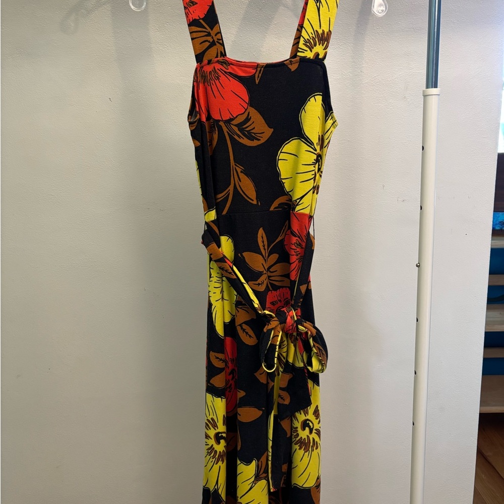 Ann Taylor Factory Floral Sleeveless Midi Dress